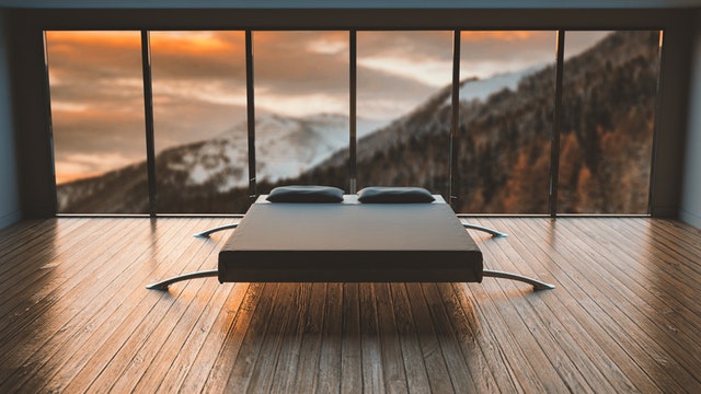 Moderní dřevěná ložnice